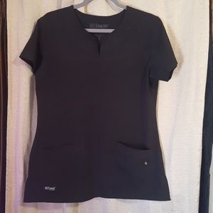 Black greys anatomy scrub top